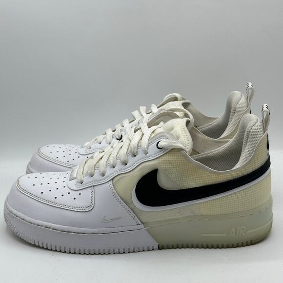 NIKE Air Force 1 React Black White Sz 9.5 - Picture 4 of 8